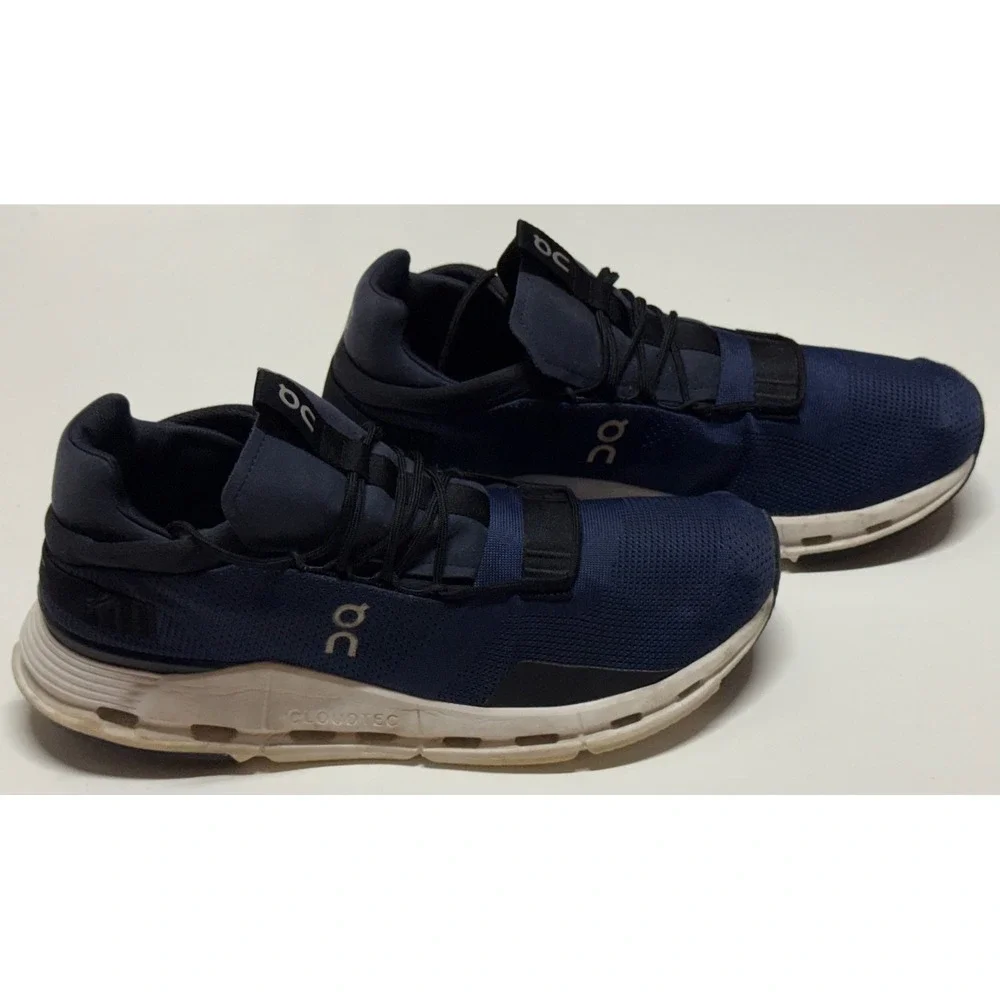On Running Cloudnova Navy Blue Black Mens Sneakers 26.99117 US 12.5